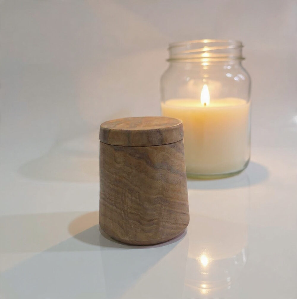 Triansh marble storage container