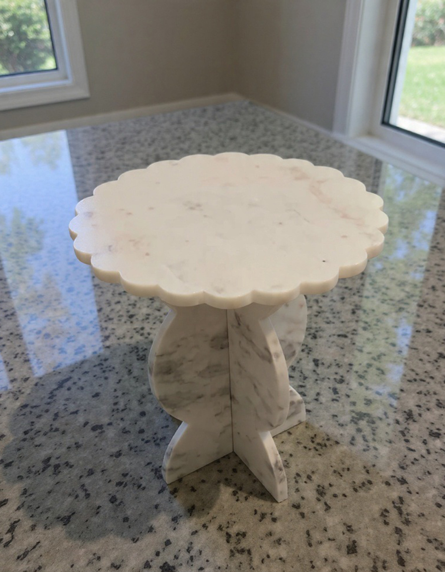 Elegant marble taper candle holder