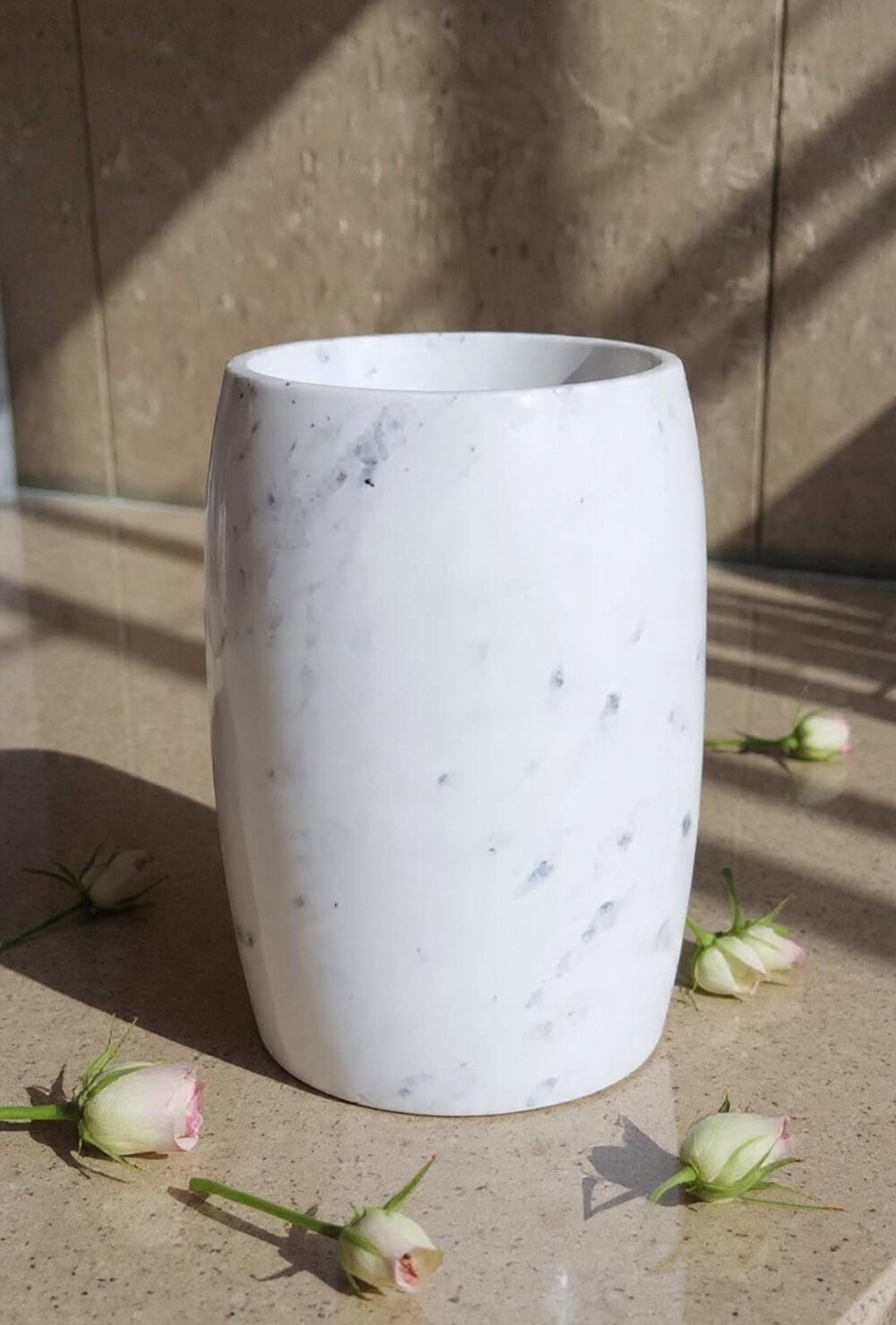White marble decorative vase