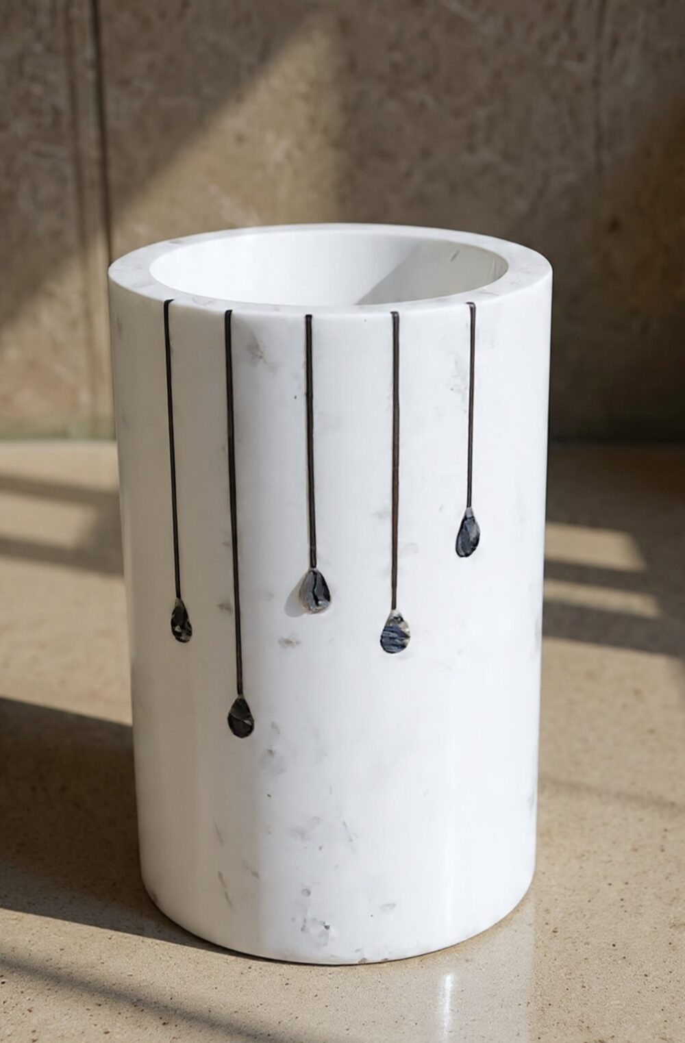 White marble decorative vase
