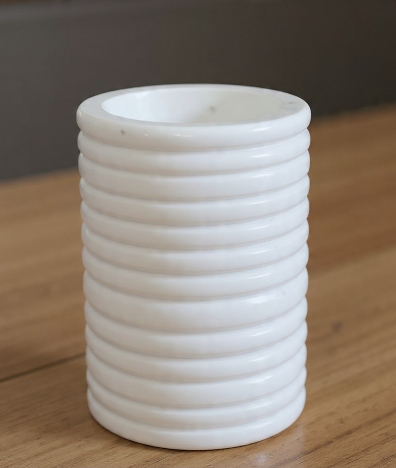 White marble decorative vase