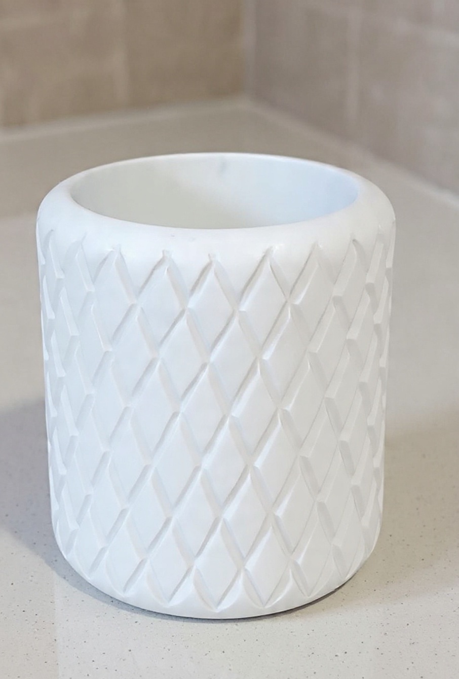 Minimal marble flower vase home decor