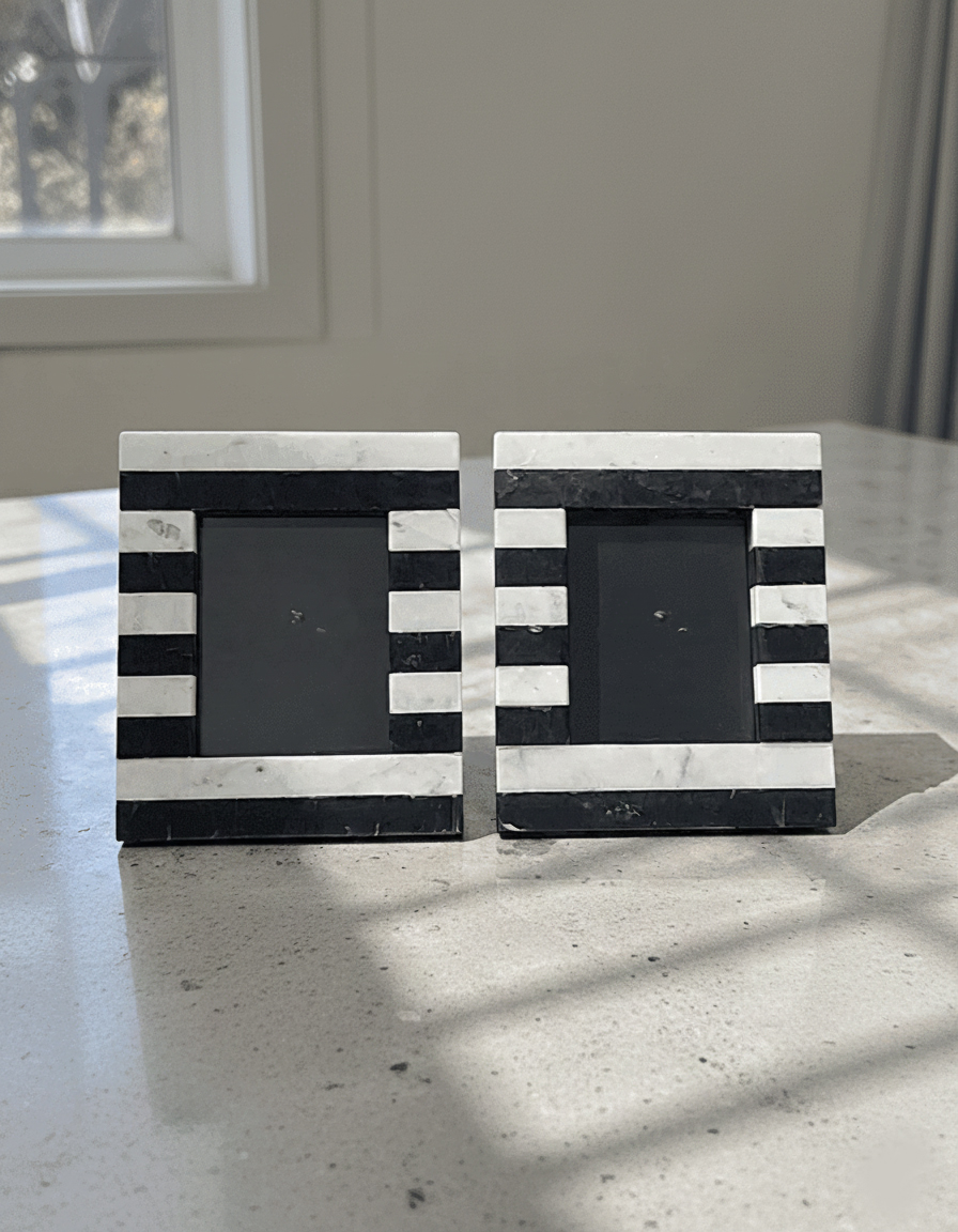 Elegant stone photo frame design