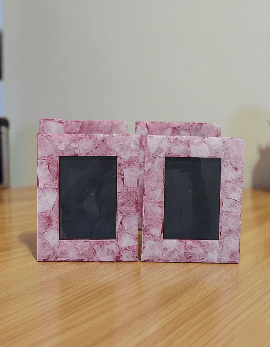 Handmade marble photo frame decor