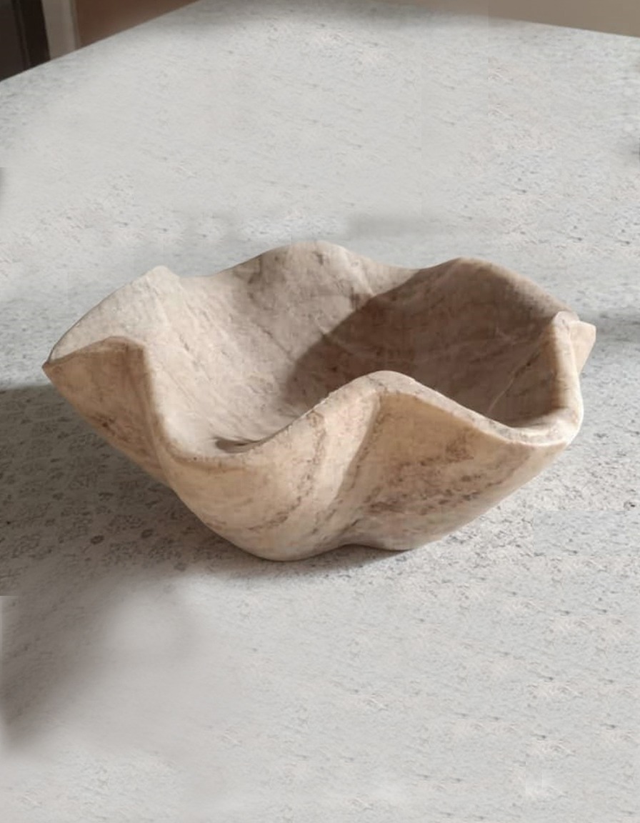 Marble fruit bowl elegant tabletop decor
