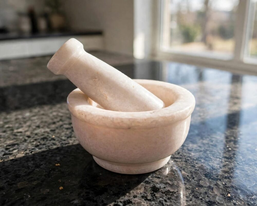 M202610 Pink Marble Mortar and Pastel
